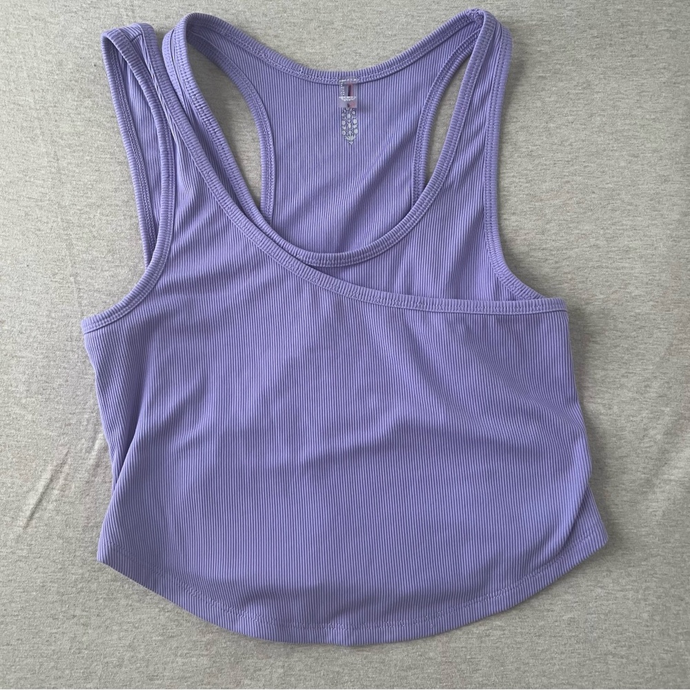 NWOT Free People FP Movement Purple Ribbed Top (size S)